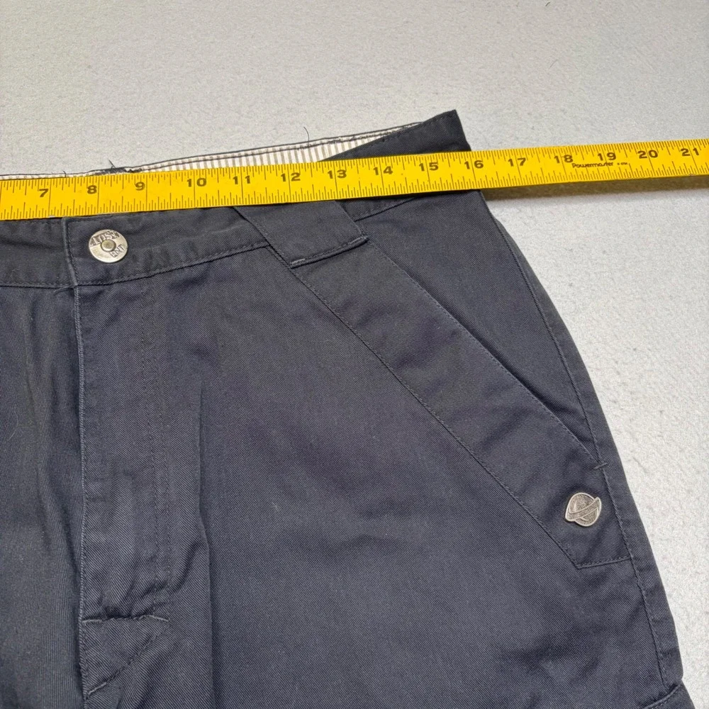 Lost Enterprises Cargo Shorts Mens 32 Black Y2K Skate The System Is Down Graphic